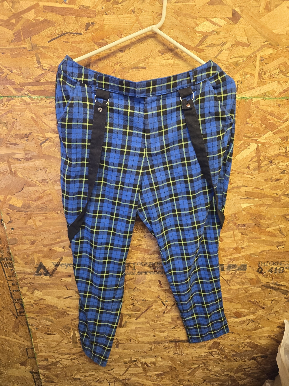 Hottopic Blue And Green Plaid Men’s Tapered Pants